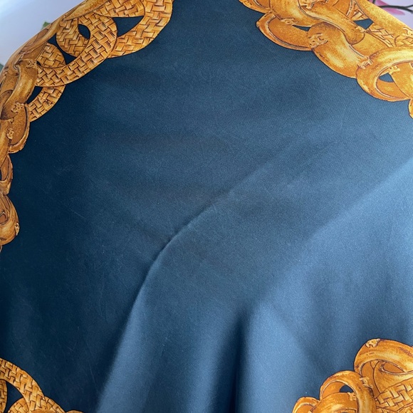 Chanel Gold Chain And CC Silk Scarf. - Picture 12 of 15